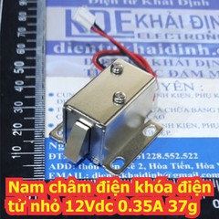 Nam châm điện tự reset chế khóa điện tử vỏ thép chắc chắn loại nhỏ 12Vdc 0.35A 37g kde7500