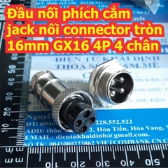 Đầu nối phích cắm jack nối connector tròn 16mm GX16 2P 2 chân ~ 8 chân kde7557