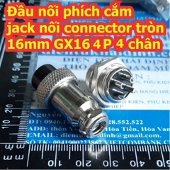 Đầu nối phích cắm jack nối connector tròn 16mm GX16 2P 2 chân ~ 8 chân kde7557