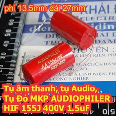Tụ âm thanh, tụ Audio, Tụ Đỏ MKP AUDIOPHILER HIF 155J 400V 1.5uF kde7646