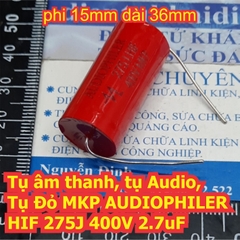 Tụ âm thanh, tụ Audio, Tụ Đỏ MKP AUDIOPHILER HIF 275J 400V 2.7uF kde7648