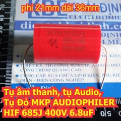 Tụ âm thanh, tụ Audio, Tụ Đỏ MKP AUDIOPHILER HIF 685J 400V 6.8uF kde7652