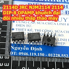 2114D JRC NJM2114 2114 DIP-8 OPAMP khuếch đại đôi nhiễu thấp tháo máy kde7726