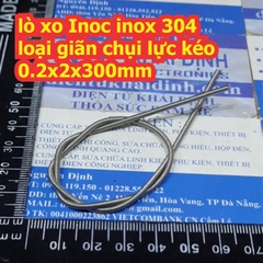 lò xo Inoc inox 304 loại giãn chụi lực kéo 0.2x2x150mm / 0.4x2x100mm kde7749