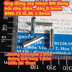ống đồng mạ niken BN dùng nối dây điện… nhiều kích cỡ BN0.75 ~ BN14 kde7752
