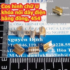 100 cái Cos hình chữ U 454 khóa nối dây điện bằng đồng 454A 454B 454C 454D 454E 454T kde7763
