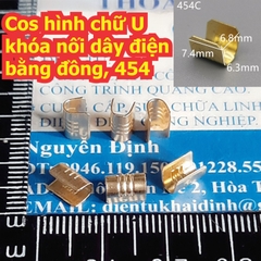 100 cái Cos hình chữ U 454 khóa nối dây điện bằng đồng 454A 454B 454C 454D 454E 454T kde7763