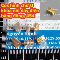100 cái Cos hình chữ U 454 khóa nối dây điện bằng đồng 454A 454B 454C 454D 454E 454T kde7763