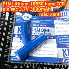 PIN Lithium 18650 hàng ICR pin sạc 3.7V 4800mAh màu xanh kde7784