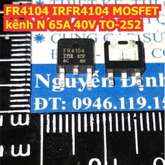 FR4104 IRFR4104 4104 MOSFET kênh N 65A 40V TO-252 kde7813