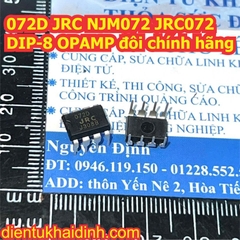 TL072 TL072CP TL072CN hàng ST 072 072D JRC tháo máy DIP-8 JFET-INPUT OPAMP ĐÔI CHÂN CẮM kde1221