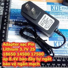 Cục Adapter sạc Pin Lithium 3.7V 2S 18650 14500 17500 áp 8.4V báo đầy tự ngắt bảo vệ ngắn mạch kde7875
