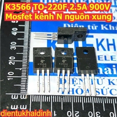 K3566 TO-220F 2.5A 900V Mosfet kênh N nguồn xung kde7880