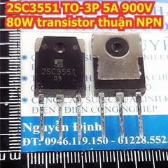 2SC3551 TO-3P 5A 900V 80W transistor thuận NPN kde7886
