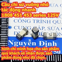 Cầu chì sứ vuông nhỏ tác động nhanh 1808 451 453 series 125V 1A ~ 10A kde7895
