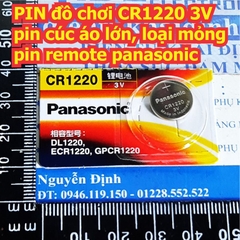 PIN đồ chơi CR1220 1220 3V pin cúc áo lớn, loại mỏng pin đồng hồ remote panasonic kde7915