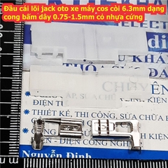 Đầu cái lõi header jack oto xe máy cos còi 6.3mm dạng cong bấm dây 0.75-1.5mm cỏ nhựa cứng kde7921