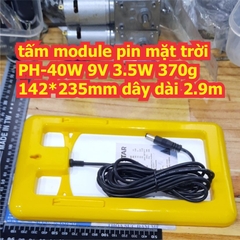 tấm module pin mặt trời PH-40W 9V 3.5W 370g 142*235mm dây dài 2.9m kde7947