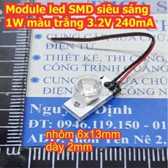 Module led SMD siêu sáng 1W màu trắng 3.2V 240mA kde7980