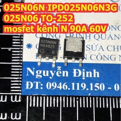 25N06N IPD025N06N3G 025N06 TO-252 mosfet kênh N 90A 60V kde8012