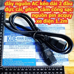 dây nguồn AC 3 chấu 2 đầu đực cái C-13 C-14 phích cắm cổng sạc xe điện nguồn máy tính 1.8m 3x0.75mm2 3x1.5mm2 kde8044