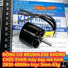 ĐỘNG CƠ BRUSHLESS KHÔNG CHỔI THAN máy bay mô hình 2830 4000kv trục 3mm 63g kde8075