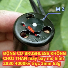 ĐỘNG CƠ BRUSHLESS KHÔNG CHỔI THAN máy bay mô hình 2830 4000kv trục 3mm 63g kde8075