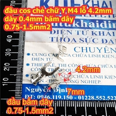 cos chẻ chữ Y loại trần M3 M4 M5 lỗ 3.2mm ~ 5.2mm dày 0.3mm~0.5mm bấm dây 0.5-1.5mm2 kde8082