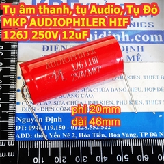 Tụ âm thanh, tụ Audio, Tụ Đỏ MKP AUDIOPHILER HIF 126J 250V 12uF kde8116