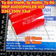 Tụ âm thanh, tụ Audio, Tụ Đỏ MKP AUDIOPHILER HIF 336J 250V 33uF kde8119
