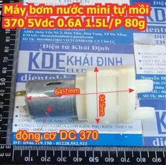 Máy bơm nước mini tự mồi 370 5Vdc 0.6A 1.5L/P 80g kde8124