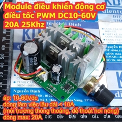 Module điều khiển động cơ điều tốc PWM DC10-60V 20A 25Khz kde8153