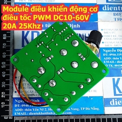 Module điều khiển động cơ điều tốc PWM DC10-60V 20A 25Khz kde8153