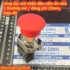 Công tắc nút nhấn đầu nấm ấn nhả 1 thường mở, đóng phi 22mm, màu đỏ, xanh lá XB2-BC31 BC41 BC32 BC42 kde8158
