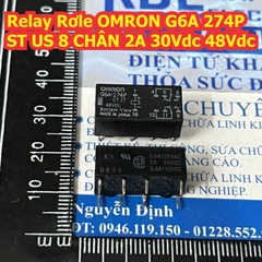 Relay Rơle OMRON G6A 274P ST US  A 30Vdc 8 CHÂN 24VDC 5VDC 48VDC , 234P S 12VDC kde8177