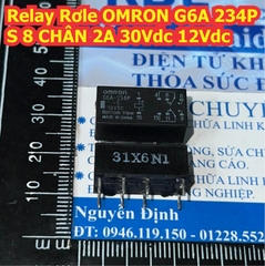 Relay Rơle OMRON G6A 274P ST US  A 30Vdc 8 CHÂN 24VDC 5VDC 48VDC , 234P S 12VDC kde8177
