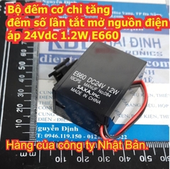 Bộ đếm cơ chỉ tăng số lần tắt mở nguồn điện áp 24Vdc 1.2W E660 kde8199