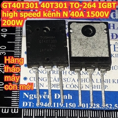 GT40T301 40T301 TO-264 IGBT high speed kênh N 40A 1500V 200W kde8209