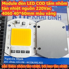 Module đèn LED COB tấm nhôm tản nhiệt áp 220Vac 4060 40*60mm màu trắng /  vàng 30W / 50W kde8221