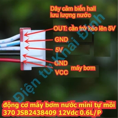 động cơ máy bơm nước mini tự mồi 370 JSB2438409 12Vdc 0.6L/P kde8300