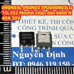 090N03L 090N03 IPD090N03LG TO-252 Mosfet chân dán kênh N 40A 30V kde8358