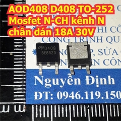 AOD408 D408 TO-252 Mosfet N-CH kênh N chân dán 18A 30V kde8361