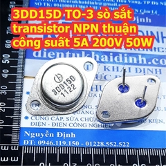 3DD15D TO-3 sò sắt transistor NPN thuận công suất 5A 200V 50W kde8383