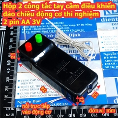 Hộp 2 công tắc tay cầm điều khiển đảo chiều động cơ thí nghiệm 2 pin AA 3V kde8408