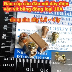 Đầu cúp cầu đầu nối dây điện vặn vít bằng đồng loại 10A 20A 60A 80A đủ cỡ kde8460