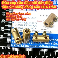 Đầu cúp cầu đầu nối dây điện vặn vít bằng đồng loại 10A 20A 60A 80A đủ cỡ kde8460
