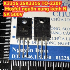 K3316 2SK3316 TO-220F Mosfet nguồn xung kênh N 5A 500V kde8501