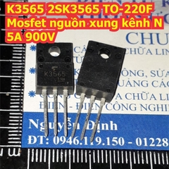 K3565 2SK3565 TO-220F Mosfet nguồn xung kênh N 5A 900V kde8502
