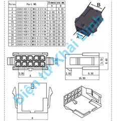 BỘ RỜI nhựa lõi đực cái header 5557/5569 loại nhỏ MX3.0mm JACK nối CPU các loại 2P ~ 12P kde8505