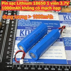 Pin sạc Li-ion lithium 18650 1 viên 3.7V 4.2V 1000mAh 1800mAh Có / chưa sẵn mạch nạp kde8530